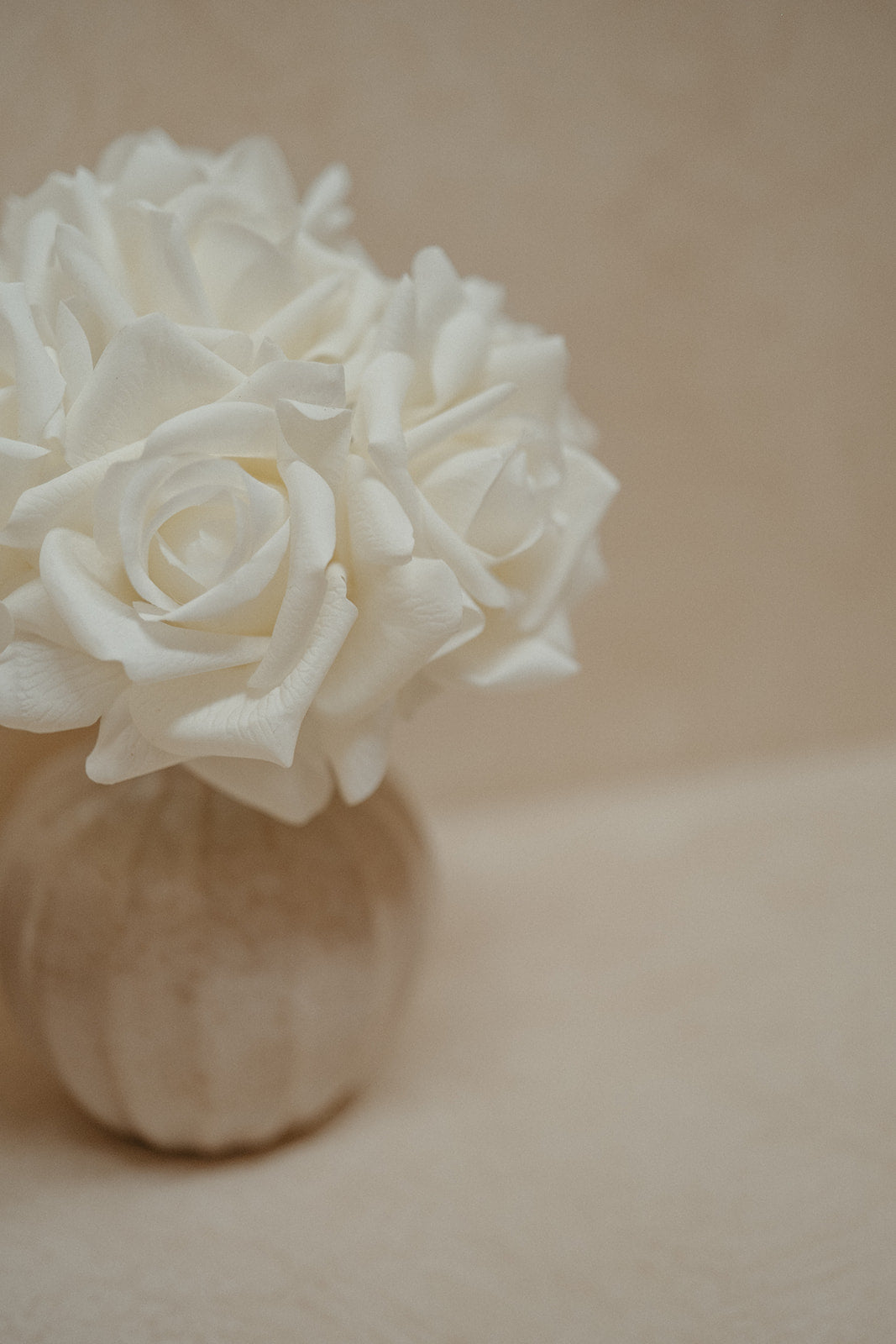 Real touch ivory roses